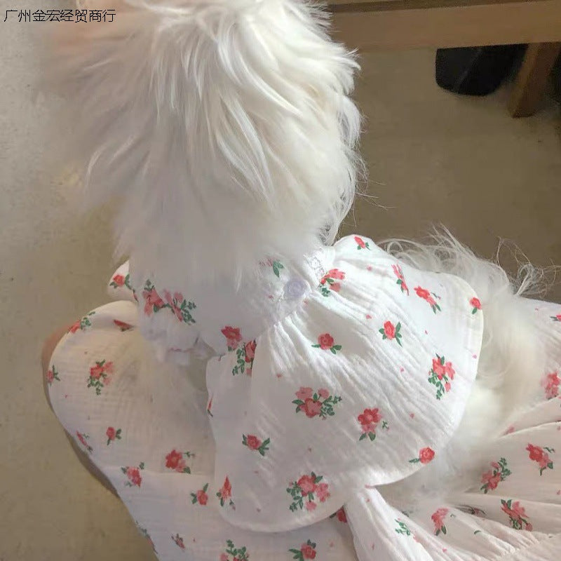 Floral Dress Pet Clothes
